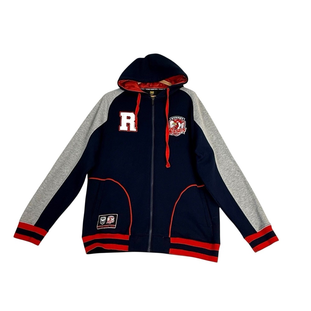 Sydney Roosters Rugby 2XL Mens NRL‎ Full Zip Hoodie Official Supporter *Stain*
